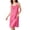 Watermelon Red, variant on ZyeKqe Nightgown for Women Sleeveless Ruffled Bow Lightweight Loose Comfy Casual Loungewear Sleep Shirts Midi Dress