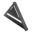 thumbnail image 3 of Regla triangular de 7 pulgadas, escuadra de carpintero de aluminio, 90 grados y 45 grados, herramienta de medición portátil para carpintería para bricolaje., 3 of 14
