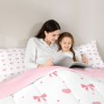 thumbnail image 5 of Manfei Cartoon Cute Bow 7-Piece Twin Bedding,Pink Princess Bowknot Bedding Comforter Set,Pink Reversible, 5 of 7