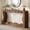 Wood, variant on 63" Farmhouse Console Table With Storage - Wavy Scalloped Narrow Entryway Sofa Table, Long Hallway Stand For Living Room (Brown)