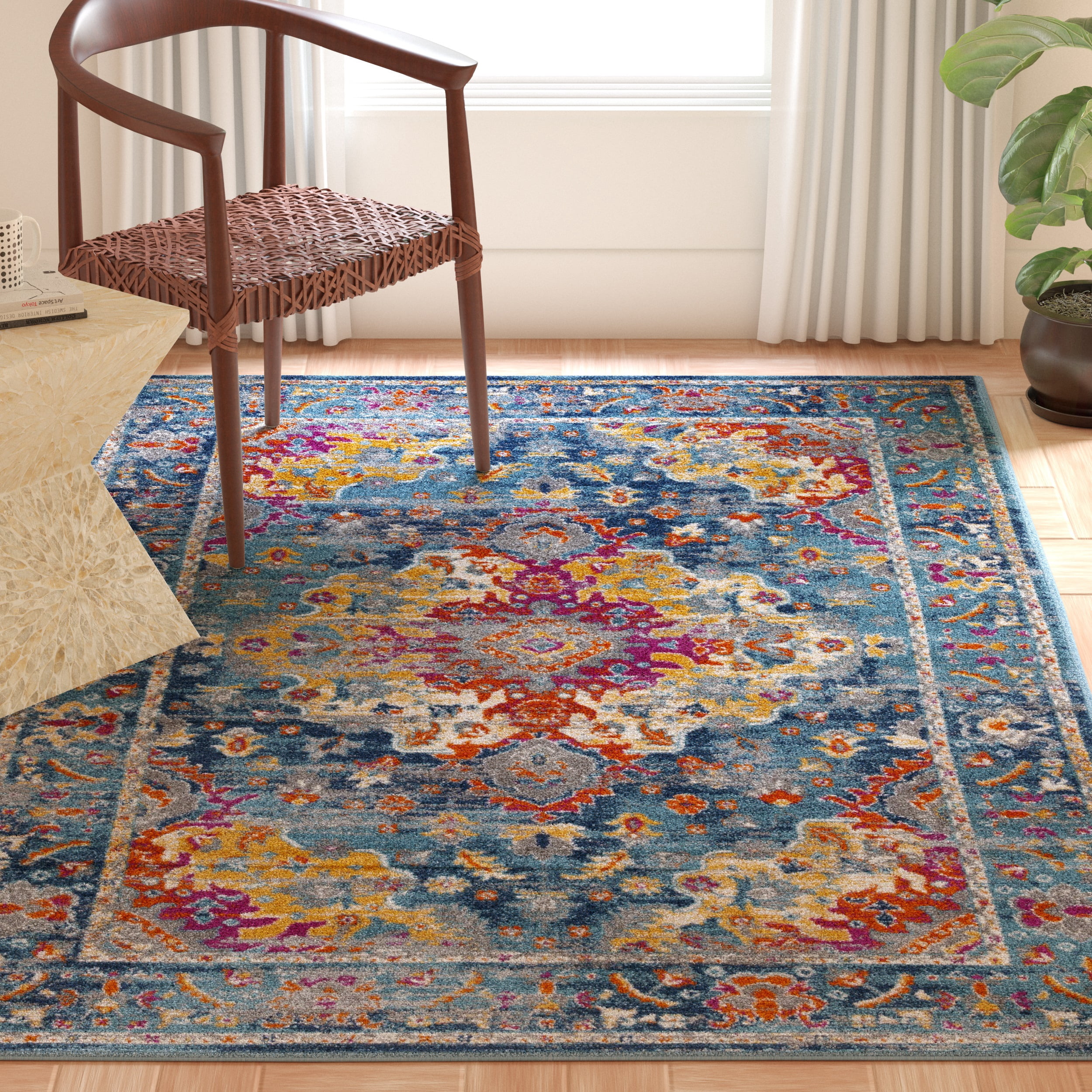 SAFAVIEH Madison Caden Oriental Area Rug, Teal/Fuchsia, 11' x 15'