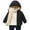 Black, variant on Godderr Toddler Kids Boys Girls Solid Color Hooded Warm Cotton Jacket,1-7 Years Old Short Fall Winter Cotton Coats,Long Sleeved Zipper Fall Winter Coats