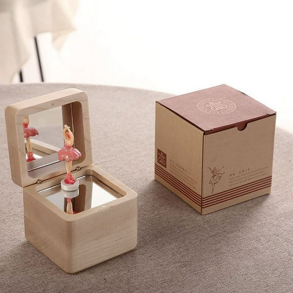 Sinzyo Wooden Ballerina spinning dancing girl music Box Music box(Tune: Castle in the Sky ) Creativity For Frends Girl and Children Birthday Gift