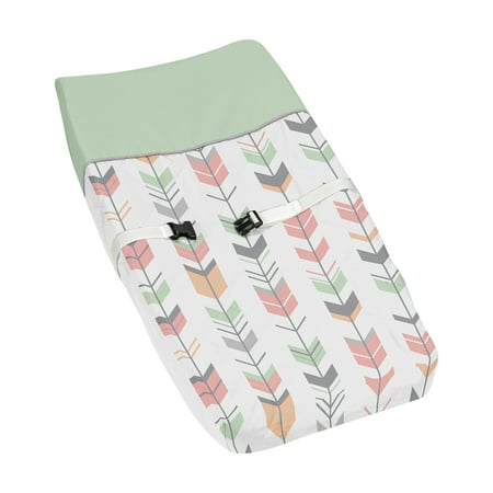 UPC: 0846480041177 | Mod Arrow Grey Coral and Mint Collection Changing Pad Cover