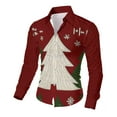 thumbnail image 5 of Awdenio Men's Shirts Funky Beach Printed Christmas Shirt Casual Button Down Long Sleeve Floral Shirts Tops, 5 of 8