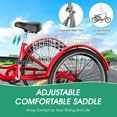 thumbnail image 6 of 24"/26'' Adult Tricycles for Women, Men with Big Basket, 7 Speed 3 Wheel Bikes for Adults, Low-Step Through Frame Tricycle for Adults Seniors, Stable and Safe, 6 of 12