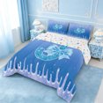 thumbnail image 2 of meiyoeat Glitter Print Cream Monogram J Full Size Comforter Sets,Coquette Bow Initial Art Bedding Comforter Set For Girl,Colorful Stars Reversible,3-Piece,1 Comforter and 2 Pillowcases, 2 of 7