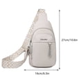 thumbnail image 3 of Sac de Poitrine pour Femmes avec Sangle Réglable en Cuir PU et Sangle pour Guitare (Jaune), 3 of 8