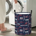 thumbnail image 5 of Susaid Nautical Style Sailboat Print Waterproof Oxford Cloth Storage Circular Laundry Hamper BasketCapacity for Home-Medium, 5 of 6