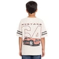 thumbnail image 2 of Ford Mustang Boys Mineral Washed Graphic Football Tee with Short Sleeves, Sizes 4-18, 2 of 9
