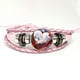 thumbnail image 2 of Jujustu Kaisen-pulsera de cuero rosa, brazalete multicapa con botón de cabujón de cristal, Gojo Satoru, Choso Geto, 2 of 4