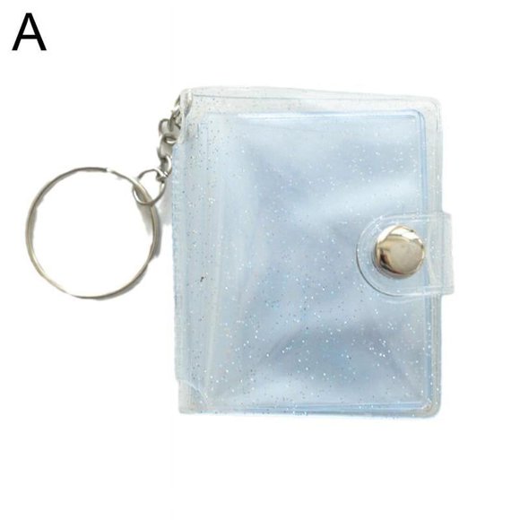 ZOUBAOQ Ins Korean Version Cartoon 2 Inch Mini Photo Album Pendant Book Hollowed Keychain Storage Bag