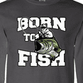 thumbnail image 4 of Inktastic Born to Fish Long Sleeve T-Shirt, 4 of 5
