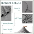 thumbnail image 3 of Unique Bargains 1-Piece Jacquard Solid Stretch Armchair Slipcover, Gray, 3 of 7