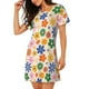 thumbnail image 2 of Disketp Groovy Daisy Flowers para Camisón Corto de Manga Corta para Mujeres, Camisón Cómodo con Escote Redondo, Bonito y Confortable, 2 of 6