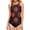 Black Rose, variant on Iauyy High Elasticity Women's Tankini Top- Removable Straps&Cups- Black Rose Design for Beach Pool Partie XXL