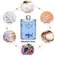 thumbnail image 4 of Cute Colorful Happy Sharks Translucent Plastic Cans Storage Canisters with Lid Set of 2, 4 of 7