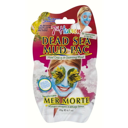 Dead Sea Mask - 7th Heaven Dead Sea Mud Pac Face Mask Opens Blocked Pores 0.7 oz.