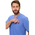 thumbnail image 3 of M&M SCRUBS Men's Jogger Scrub Set – Luxe Stretch Medical Uniform, V-Neck Scrubs Top & Jogger Pants (Ceil Blue, Small), 3 of 7