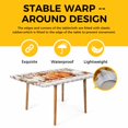 thumbnail image 4 of Orange Pumpkin Table Cloths for 3 Foot Rectangle Tables, Thanksgiving Fall Leaves Botanical Plaid Patio Waterproof Elastic Fitted Tablecloths, Washable Rectangular Table Cover for Camping, 4 of 8