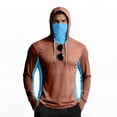 thumbnail image 2 of Garbnen Ice Silk Hooded Sun Shirt UPF 50+ Sun Protection Quick Dry Long Sleeve Rash Guard for Men with Face Mask Cooling Summer Outdoor Men's Fishing Shirt with Thumb Holes, 2 of 5