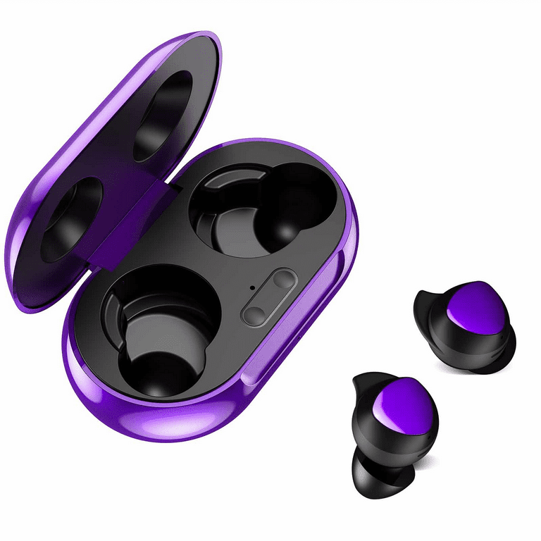 UrbanX Street Buds Plus True Bluetooth Wireless Earbuds For Samsung Galaxy  S21 Ultra 5G With Active Noise Cancelling (Charging Case Included) Purple