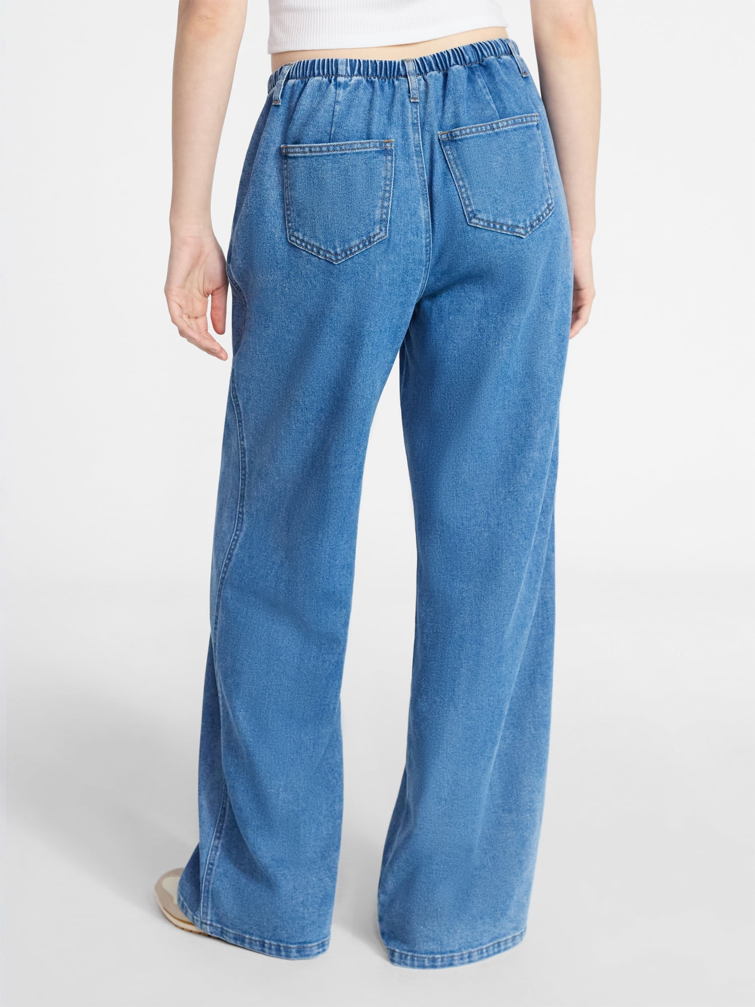 No Boundaries Mini Waist Wide Leg Pants, 31" Inseam, Women's XXS-XXL