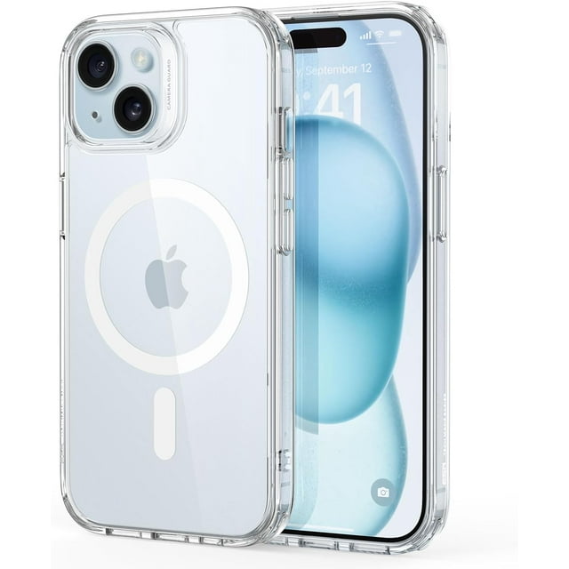 Magnetic Case for iPhone 15 PLUS, Compatible with MagSafe Wireless Charging, Shockproof Phone Bumper Cover, Anti-Scratch Clearview