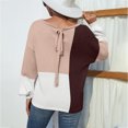 thumbnail image 6 of Aoochasliy Womens Sweaters Pullover Clearance Trendy Color Matching Pullover Round-Neck Sweater, 6 of 6