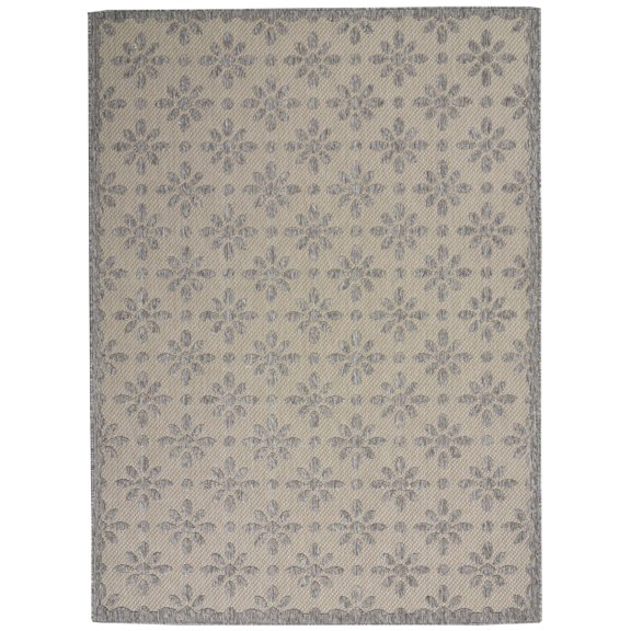 Nourison Palamos PLS03 Indoor/Outdoor Area Rug - Cream 5'3" x 7'3"