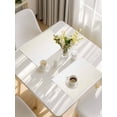 thumbnail image 5 of Cream Geometric Placemats Set of 6, Modern White Stripe Abstract Distortion Art Placemats for Dining Table, Place Mats for Kitchen Tabletop, Waterproof Wipeable Dining Table Mats Set, 5 of 9