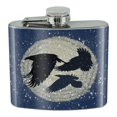 thumbnail image 1 of Ravens Flying Through Snow Stainless Steel 5oz Hip Drink Kidney Flask, 1 of 3