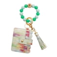 thumbnail image 1 of Luminous Silicone Keyring Bracelet Beaded Wrislet Keychain for Women Girl Card Wallet Car Keys Chain Holder Bangle Key, 1 of 3