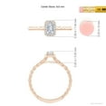 thumbnail image 4 of ANGARA Natural Diamond Halo Twisted Shank Engagement Ring in 14K Rose Gold for Women (Size-5x3mm| Color-G| Clarity-VS2) | April Birthstone, Anniversary, Jewelry Gift for Women | Natural Diamond Ring, 4 of 8