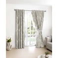 thumbnail image 3 of Botanical Green Blackout Curtains for Bedroom/Living Room, Thermal Insulated Kitchen Curtains, Farmhouse Vintage Country Plant on Linen Grommet Darkening Window Treatment Drapes 27.5"x39"x2, 3 of 8