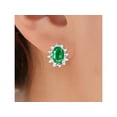 thumbnail image 6 of RYLOS Jewelry For Women Sterling Silver Birthstone Jewelry Ring, Earring & Pendant Necklace Gemstone & Genuine Diamonds 6X4MM  Emerald May Birthstone Womens Jewelry Matching  Friendship Sizes 5-10, 6 of 10