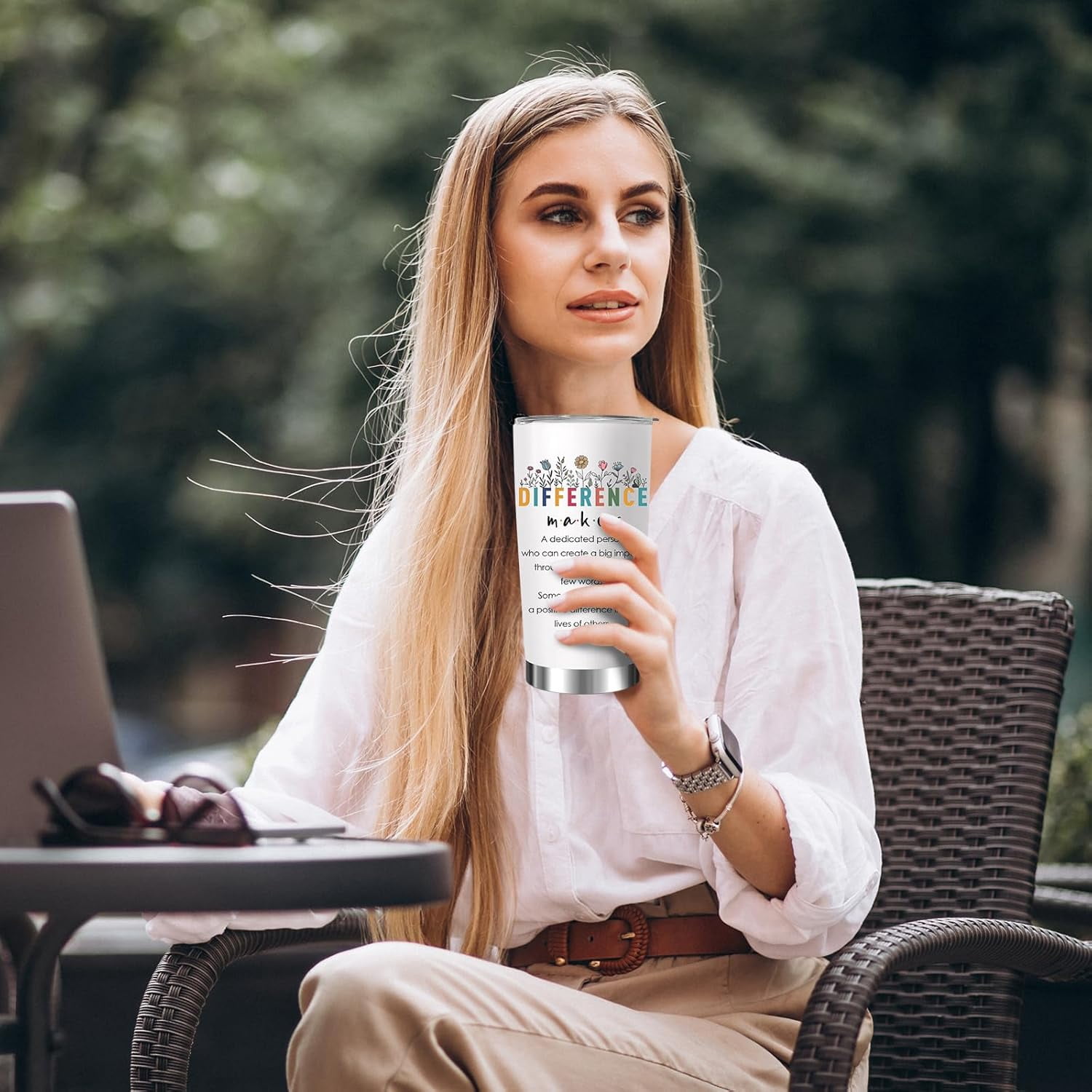 Difference Maker Gifts for Women, Appreciation Birthday Gift for Women, Thank You Gifts for Boss, Leader, Teacher, Coworker, Coach, 20oz Stainless Steel Tumbler