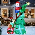 thumbnail image 2 of Coolmade Inflatable Christmas Decoration Santa Being Chased Up the Tree With LED Lights 7 Foot, 2 of 10
