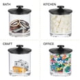 thumbnail image 2 of mDesign Small Round Acrylic Apothecary Canister Jars - 2 Pack - Clear/Black, 2 of 7