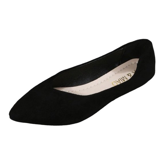 TOWED22 Womens Baden Ballet Flats Comfortable Everyday Ballet Shoes for Women(Black,8)
