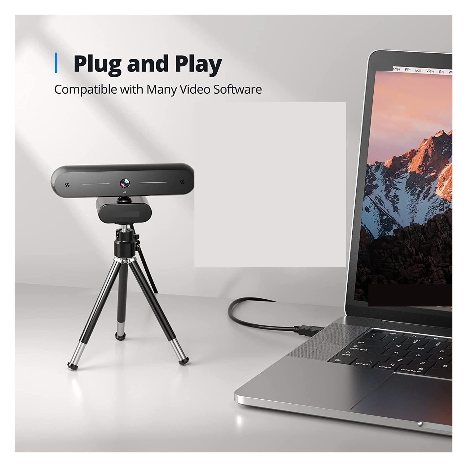 4K HD Webcam 8MP Auto Focus USB Web Camera With Microphone Webcamera For Laptop PC/ Video Call/ Streaming For Conferencing ,Full Clarity