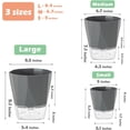 thumbnail image 5 of NOGIS Self Watering Pots for Indoor Plants,1 Pack 8.4 Inch Large Self Watering Planter, Plant Pots with Decorative Stones, Plant Pots Indoor, Flower Pots Indoor, Dark Grey (1Pcs 8.4Inch), 5 of 7