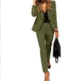 thumbnail image 2 of Baqcunre Womens Cargo Pants Women Ladies Suit Hip Hop Two-Piece Suit Long Sleeve Coat And Pants Outwear Office Set Lounge Sets For Women Womens Pants Army Green L, 2 of 9