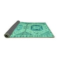 thumbnail image 2 of Ahgly Company Indoor Rectangle Abstract Turquoise Blue Modern Area Rugs, 5' x 8', 2 of 4