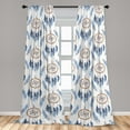 thumbnail image 2 of Dreamcatcher Window Curtains, Oriental Occult Vibes Tribal Ornament with Fuzz Pattern Tribal Art, Lightweight Decor 2-Panel Set with Rod Pocket, Pair of - 28"x95", Dark Lavender Almond, by Ambesonne, 2 of 3