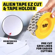 Alien Tape EZ Cut Easy Cut 3 rolls Double-Sided Mounting Tape, 10 Ft Pre-Cut Grids for Hassle-Free Cutting, Strong Adhesive, Multi-Surface Use, No Scissors Needed, Perfect for Home & Office Projects