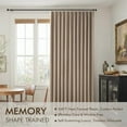 thumbnail image 3 of Copper Brown Pinch Pleated 100% Blackout Linen Curtains 96 Inch Length 2 Panels Set, Black Out Memory Trained Pleat Curtains Light Blocking Room Darkening Drapes for Bedroom Living Room Window, 3 of 9