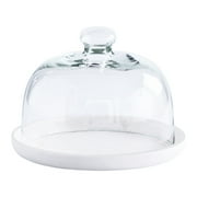 NUOLUX Cake Plate Fruit Foretaste Plate Food Plate with Dome Cake Display Plate for Store