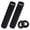 Black, variant on Ayaport Kayak Paddle Grips, Non-Slip Silicone with Drip Rings, Blue, 2 Pack
