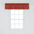 thumbnail image 2 of Ambesonne Burnt Orange Valance Pack of 2, Leafage and Petals, 54"X12", Burnt Orange Burgundy, 2 of 2